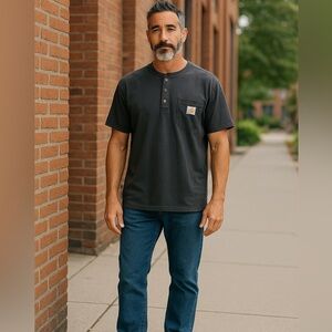 Carhartt Henley Pocket T-Shirt Men’s Size XL